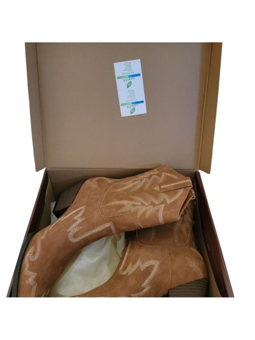 Osias Society Tan Ankle Cowboy Boots Size 10 Western Coastal Cowgirl